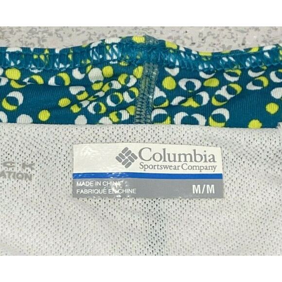 Columbia Omni-Wick shorts ladies M green yellow drawstring waist liner pocket - Picture 3 of 7